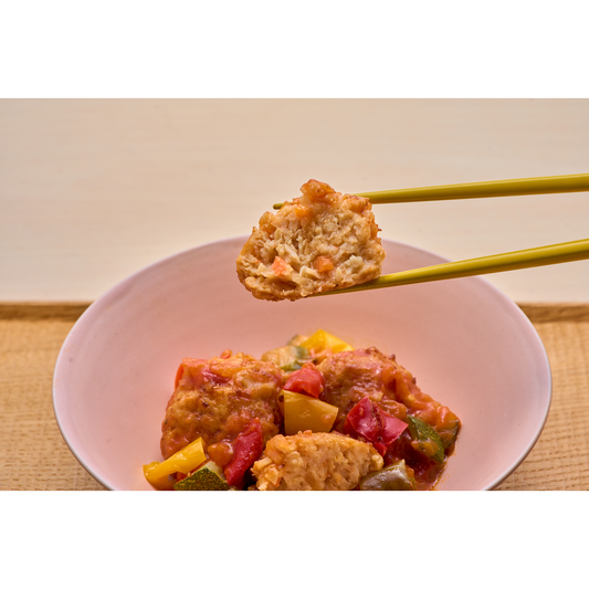 レバーと野菜入りミートボール