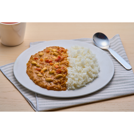 お豆とひき肉の甘口キーマカレー