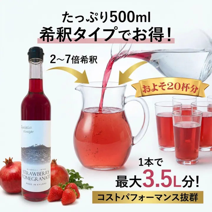 スペシャリストビネガーシリーズ ストロベリーザクロ 500ml